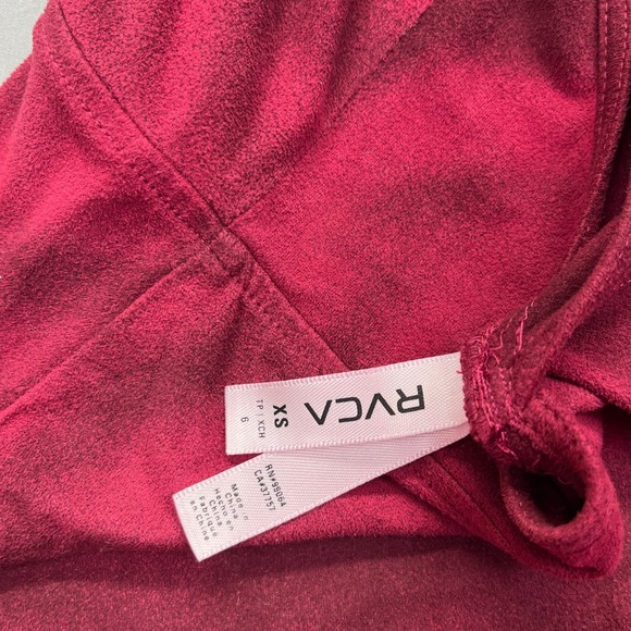 RVCA Halter Dress Fit and Flare Sleeveless Casual Party‎ Mini Sz XS Red Floral - Picture 7 of 8